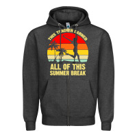 Charcoal Heather vintage this teacher earned all of this summer break Zipper Hoodie - artisFamous