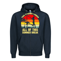 Navy vintage this teacher earned all of this summer break Zipper Hoodie - artisFamous