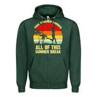 Sports Green vintage this teacher earned all of this summer break Zipper Hoodie - artisFamous