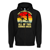 Black vintage this teacher earned all of this summer break Zipper Hoodie - artisFamous