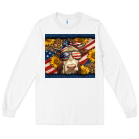 White Western 4th Of July Cow Long Sleeve Tee - LillyAllenDesigns