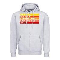 Heather Grey utah national parks utah s mighty five souvenir nps moab Zipper Hoodie - artisFamous
