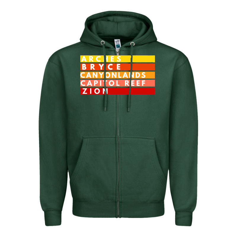 Utah National Parks Utah S Mighty Five Souvenir Nps Moab Zipper Hoodie by artisFamous | Teevron