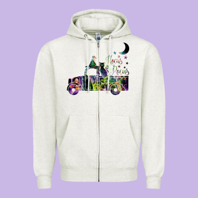 Hocus Pocus Car Zipper Hoodie Designed By Artisfamous