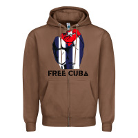 Chestnut free cuba Zipper Hoodie - artisFamous