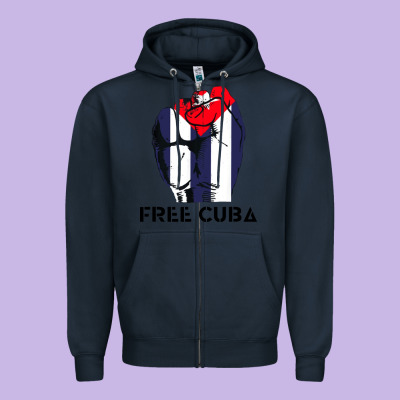 Free Cuba Zipper Hoodie Designed By Artisfamous