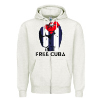 Oatmeal Heather free cuba Zipper Hoodie - artisFamous