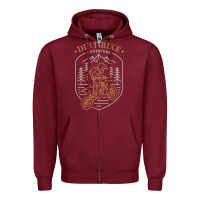 Burgundy dirt bike 1a Zipper Hoodie - artisFamous