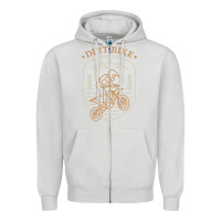 Dove Grey dirt bike 1a Zipper Hoodie - artisFamous