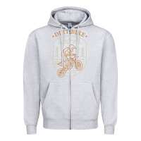 Heather Grey dirt bike 1a Zipper Hoodie - artisFamous