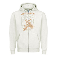 Oatmeal Heather dirt bike 1a Zipper Hoodie - artisFamous