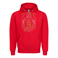 Red dirt bike 1a Zipper Hoodie - artisFamous