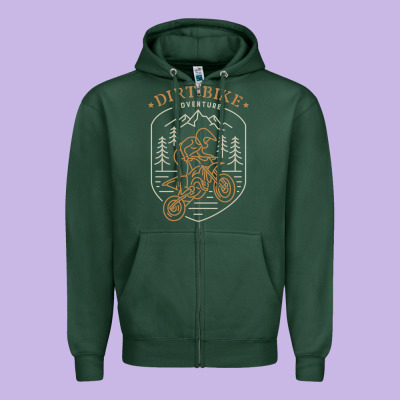 Dirt Bike 1a Zipper Hoodie Designed By Artisfamous