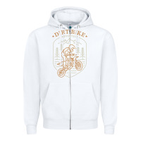 White dirt bike 1a Zipper Hoodie - artisFamous