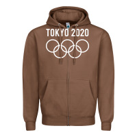 Chestnut OLYMPIC TOKYO 2020 Zipper Hoodie - artisFamous