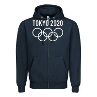 Navy OLYMPIC TOKYO 2020 Zipper Hoodie - artisFamous