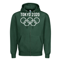 Sports Green OLYMPIC TOKYO 2020 Zipper Hoodie - artisFamous