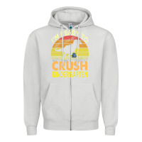 Dove Grey i'm ready to crush kindergarten dinosaur back to school kids t shirt Zipper Hoodie - artisFamous