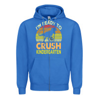 True Royal i'm ready to crush kindergarten dinosaur back to school kids t shirt Zipper Hoodie - artisFamous