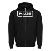 Black polizei Zipper Hoodie - artisFamous