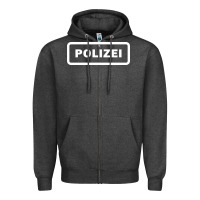 Charcoal Heather polizei Zipper Hoodie - artisFamous