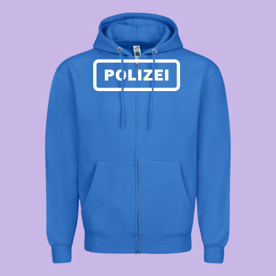 Polizei Zipper Hoodie Designed By Artisfamous