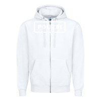 White polizei Zipper Hoodie - artisFamous