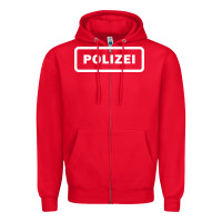 Red polizei Zipper Hoodie - artisFamous