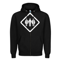 Black threesome Zipper Hoodie - artisFamous