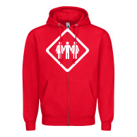 Red threesome Zipper Hoodie - artisFamous
