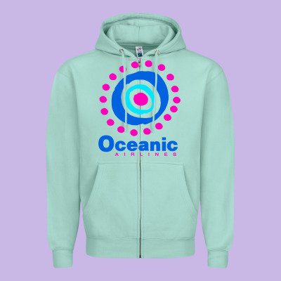 Lost Oceanic Airlines Zipper Hoodie Designed By Artisfamous