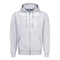 Heather Grey lynyrd skynard free bird ronnie van zant Zipper Hoodie - artisFamous