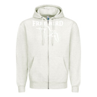 Oatmeal Heather lynyrd skynard free bird ronnie van zant Zipper Hoodie - artisFamous