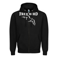 Black lynyrd skynard free bird ronnie van zant Zipper Hoodie - artisFamous