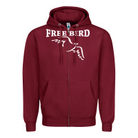 Burgundy lynyrd skynard free bird ronnie van zant Zipper Hoodie - artisFamous