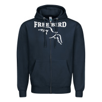 Navy lynyrd skynard free bird ronnie van zant Zipper Hoodie - artisFamous