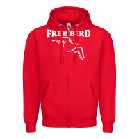 Red lynyrd skynard free bird ronnie van zant Zipper Hoodie - artisFamous