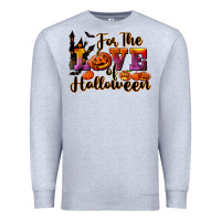 Heather Grey For The Love Of Halloween Premium Sweatshirt - RanaPortraitStore