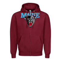 Burgundy maine black bears premier Zipper Hoodie - artisFamous