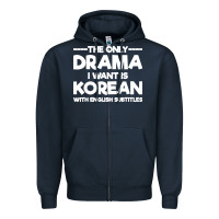 Navy korean drama k drama korean Zipper Hoodie - artisFamous
