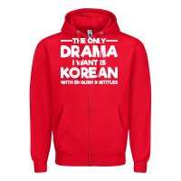 Red korean drama k drama korean Zipper Hoodie - artisFamous