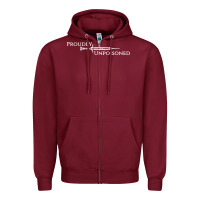 Burgundy proudly unpoisoned Zipper Hoodie - artisFamous