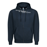 Navy proudly unpoisoned Zipper Hoodie - artisFamous