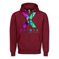 Burgundy raymix latin stylish Zipper Hoodie - artisFamous