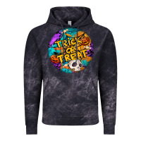 Cloud Black Trick Or Treat Hallowen Round Vintage Hoodie - LillyAllenDesigns