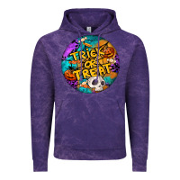 Cloud Purple Trick Or Treat Hallowen Round Vintage Hoodie - LillyAllenDesigns