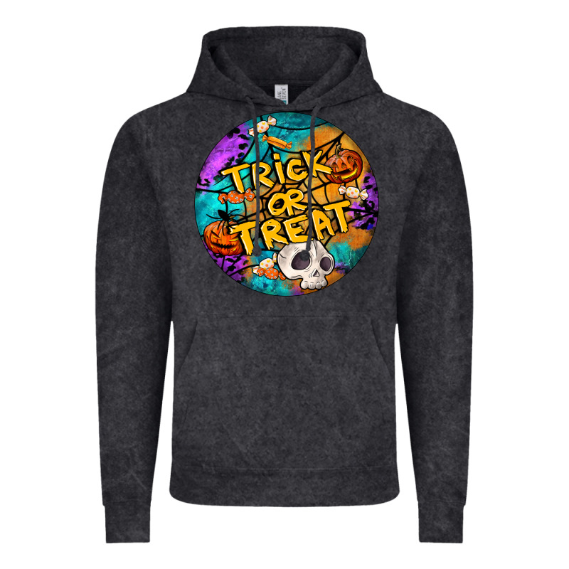 Trick Or Treat Hallowen Round Vintage Hoodie by LillyAllenDesigns | Teevron
