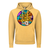 Vintage Mustard Trick Or Treat Hallowen Round Vintage Hoodie - LillyAllenDesigns