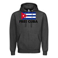 Charcoal Heather free cuba  sos cuba cuba pride nuestra cuba Zipper Hoodie - artisFamous