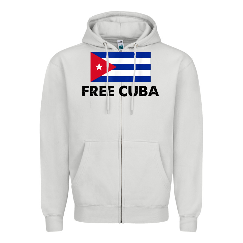 Free Cuba  Sos Cuba Cuba Pride Nuestra Cuba Zipper Hoodie by artisFamous | Teevron